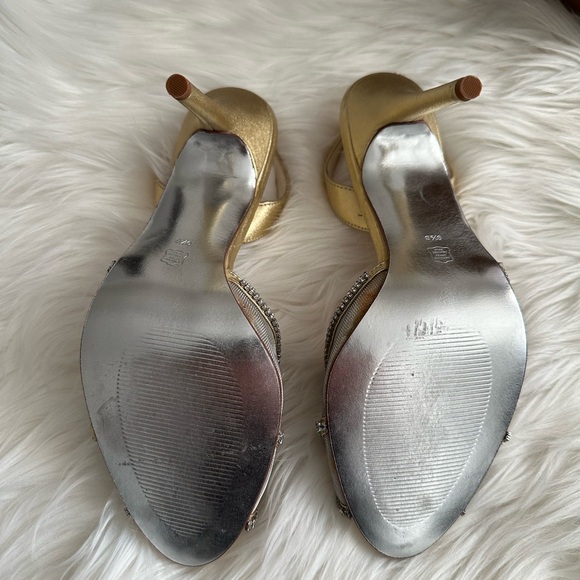 Gold Rhinestone Embellished Heels - Picture 3 of 4